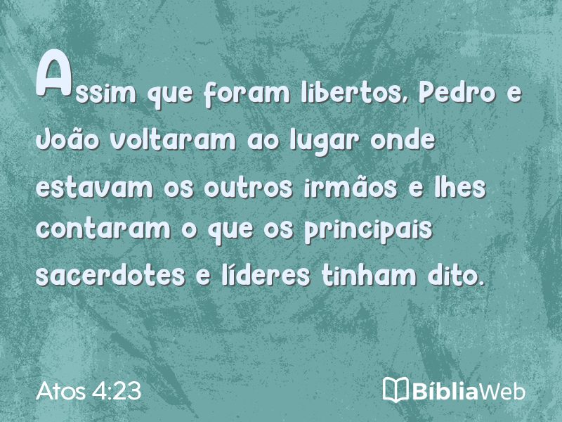 Atos 4:23 em imagem para compartilhar