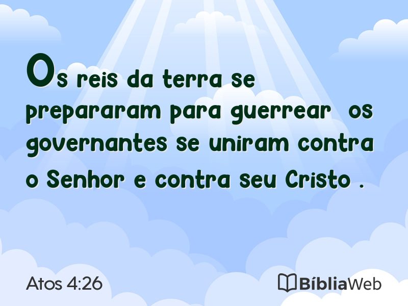 Atos 4:26 em imagem para compartilhar