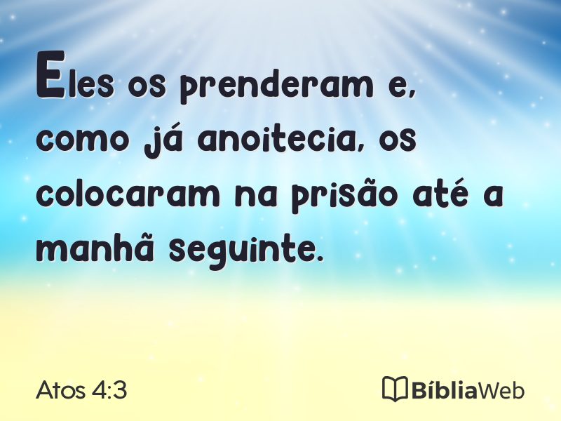Atos 4:3 em imagem para compartilhar