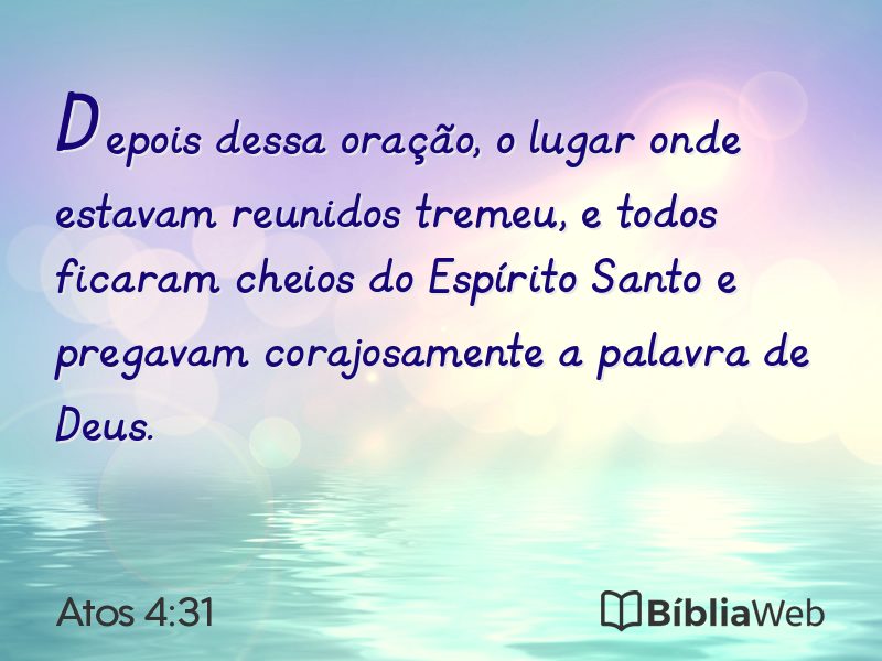 Atos 4:31 em imagem para compartilhar