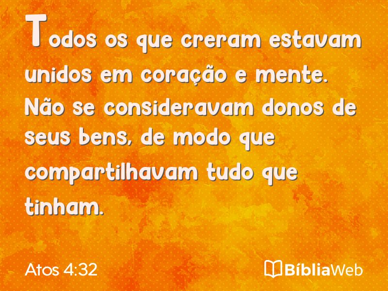 Atos 4:32 em imagem para compartilhar