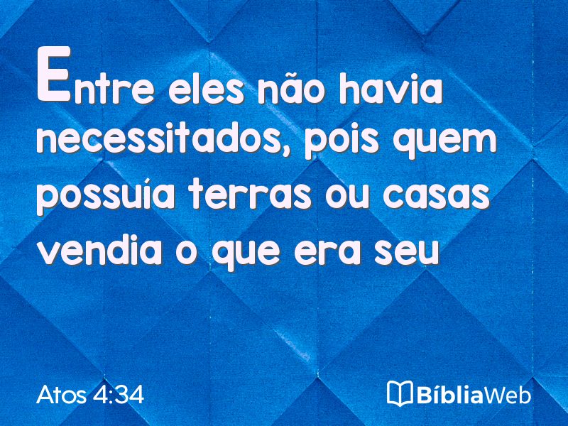 Atos 4:34 em imagem para compartilhar