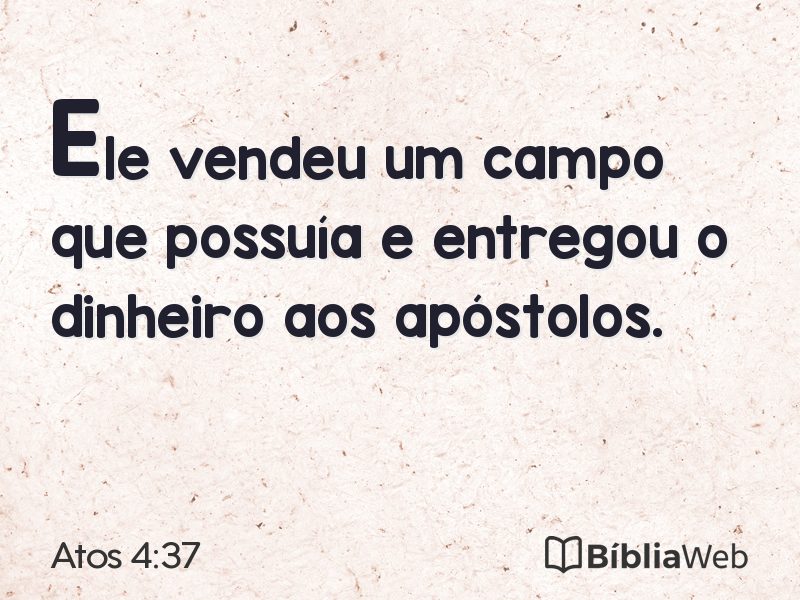 Atos 4:37 em imagem para compartilhar