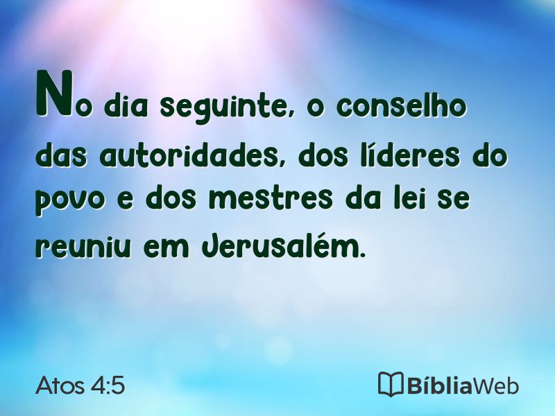 Atos 4:5 em imagem para compartilhar