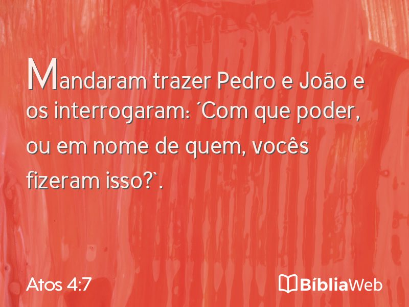 Atos 4:7 em imagem para compartilhar