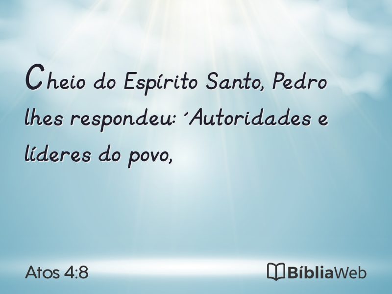 Atos 4:8 em imagem para compartilhar