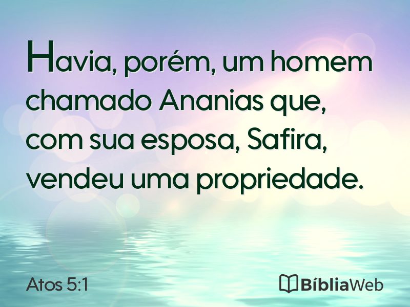 Atos 5:1 em imagem para compartilhar