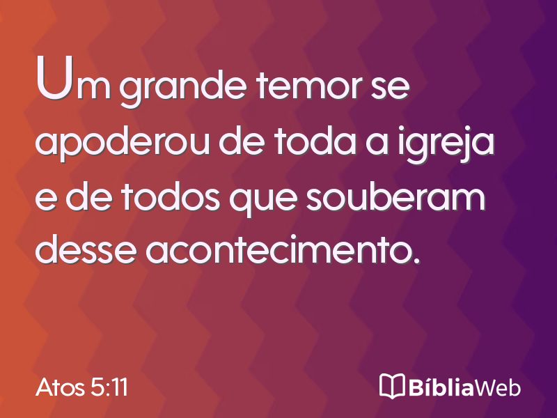 Atos 5:11 em imagem para compartilhar