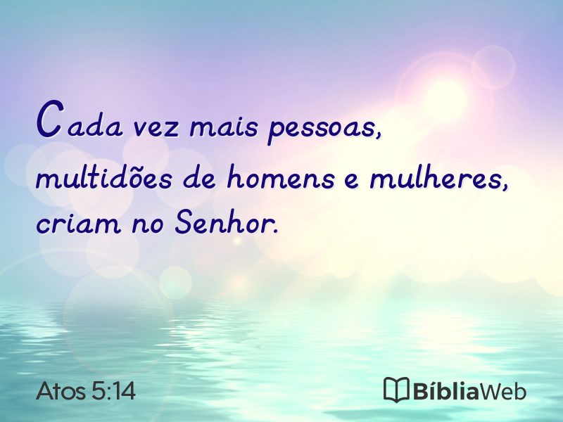 Atos 5:14 em imagem para compartilhar