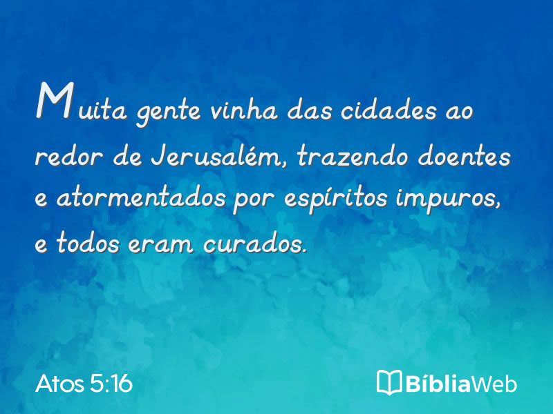 Atos 5:16 em imagem para compartilhar