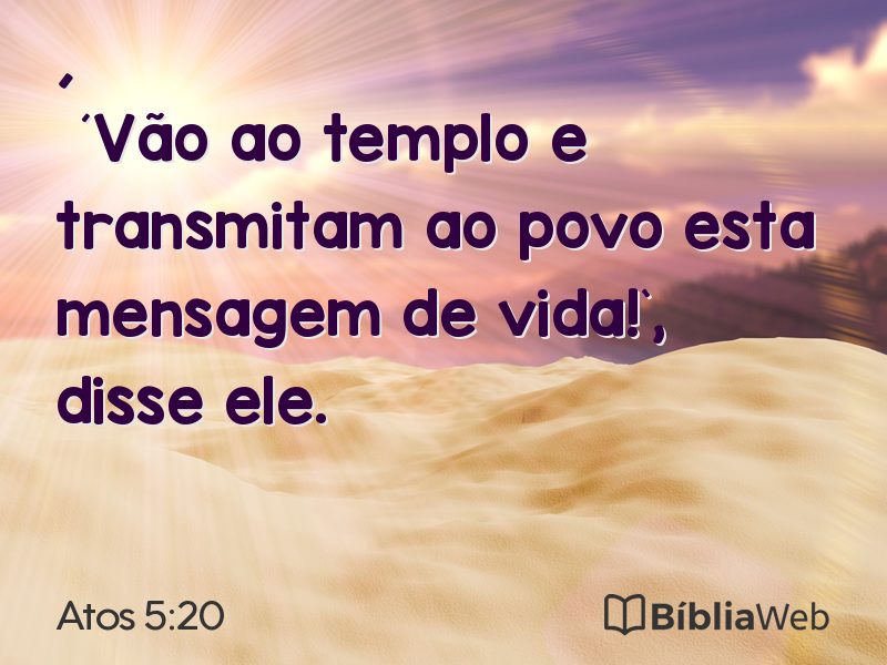 Atos 5:20 em imagem para compartilhar