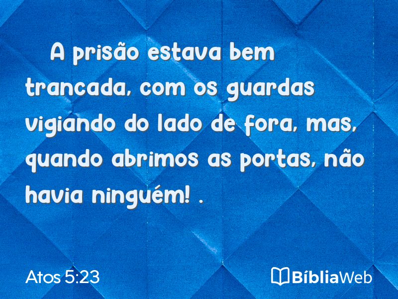 Atos 5:23 em imagem para compartilhar