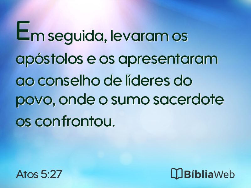 Atos 5:27 em imagem para compartilhar