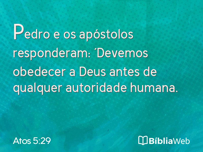 Atos 5:29 em imagem para compartilhar