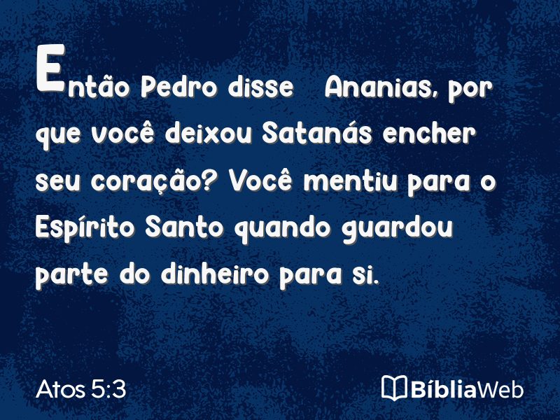 Atos 5:3 em imagem para compartilhar