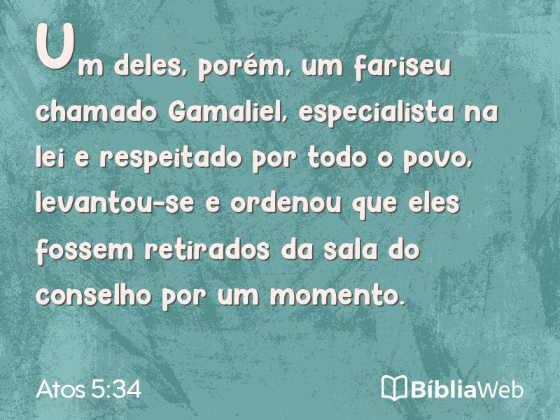 Atos 5:34 em imagem para compartilhar
