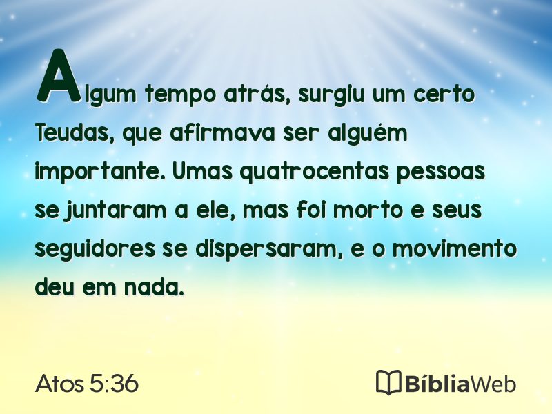 Atos 5:36 em imagem para compartilhar