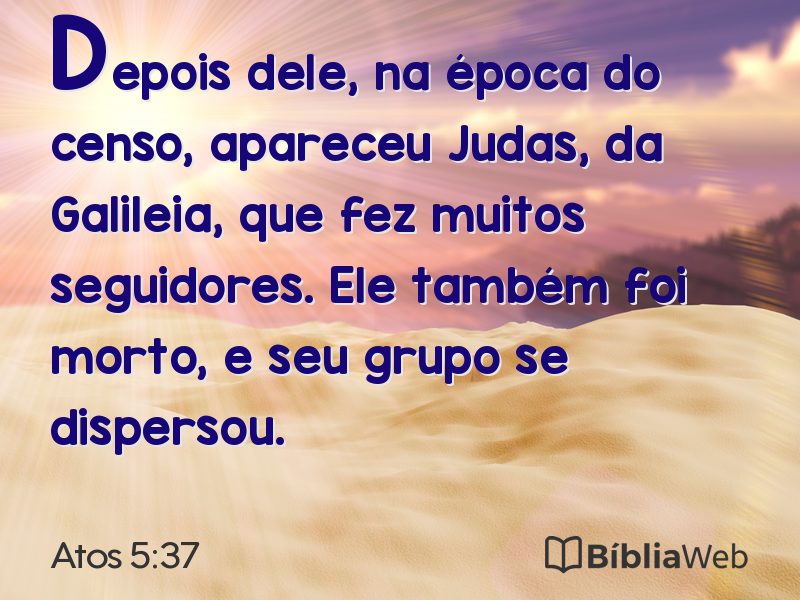 Atos 5:37 em imagem para compartilhar