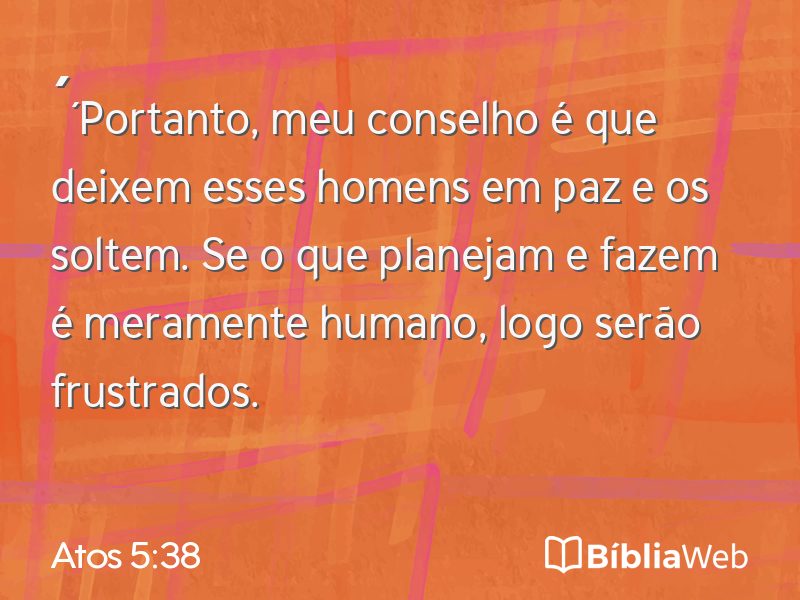 Atos 5:38 em imagem para compartilhar