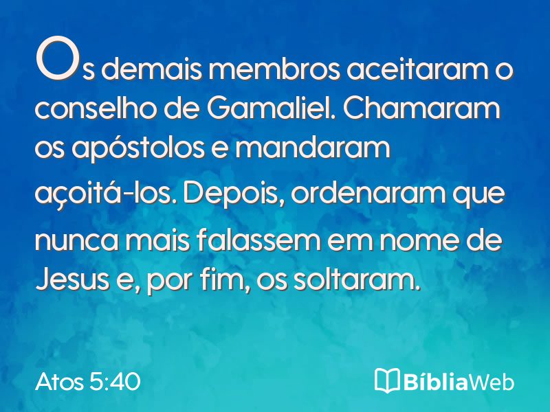 Atos 5:40 em imagem para compartilhar