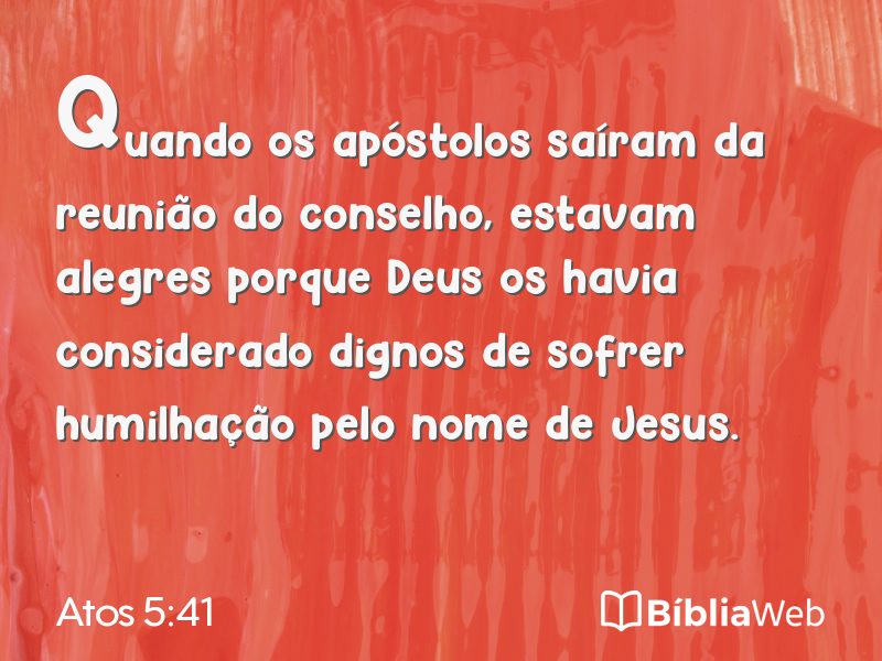 Atos 5:41 em imagem para compartilhar