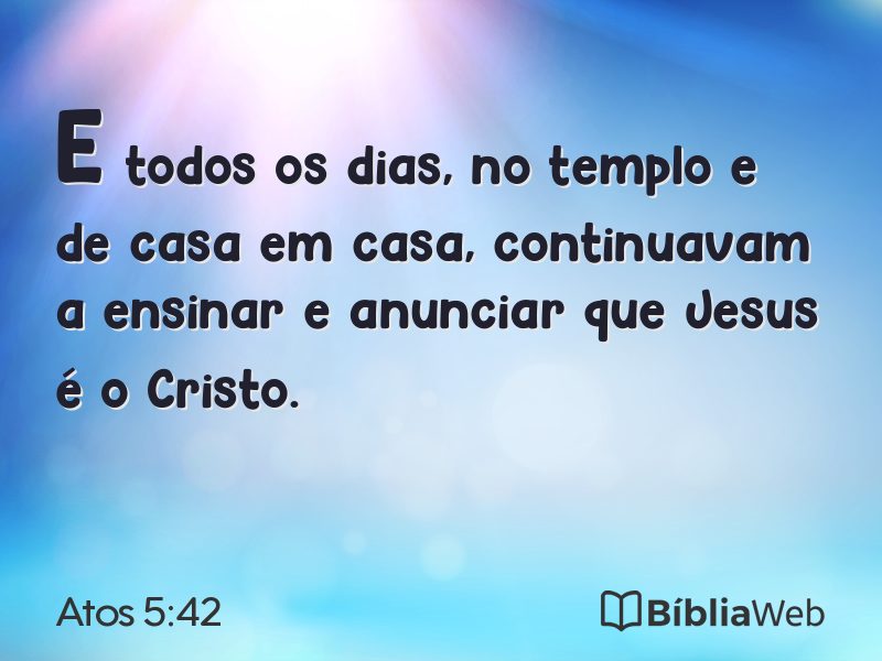 Atos 5:42 em imagem para compartilhar