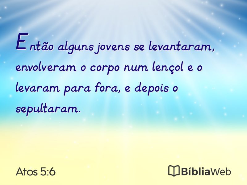 Atos 5:6 em imagem para compartilhar