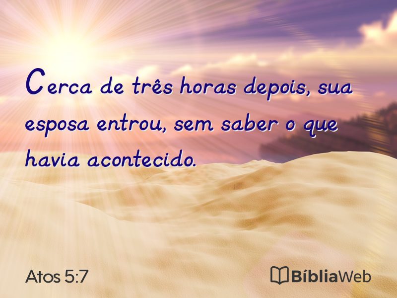 Atos 5:7 em imagem para compartilhar
