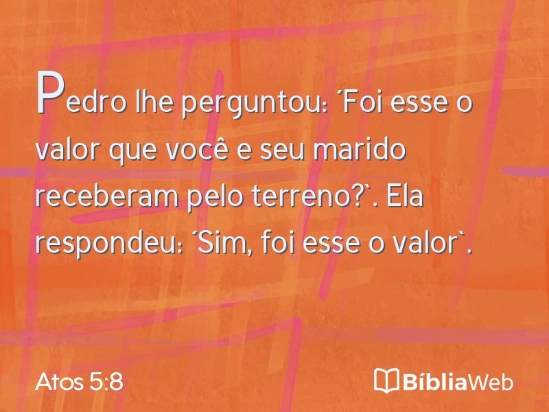 Atos 5:8 em imagem para compartilhar