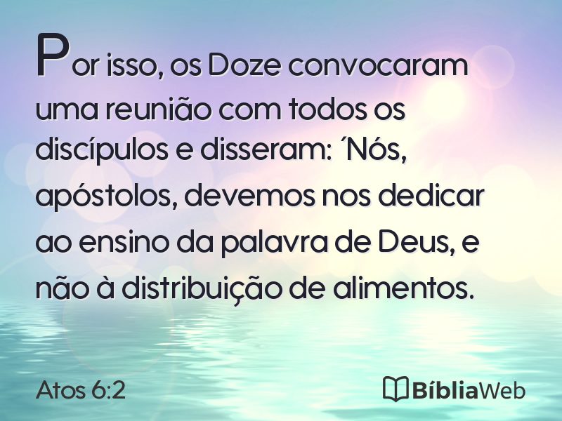 Atos 6:2 em imagem para compartilhar