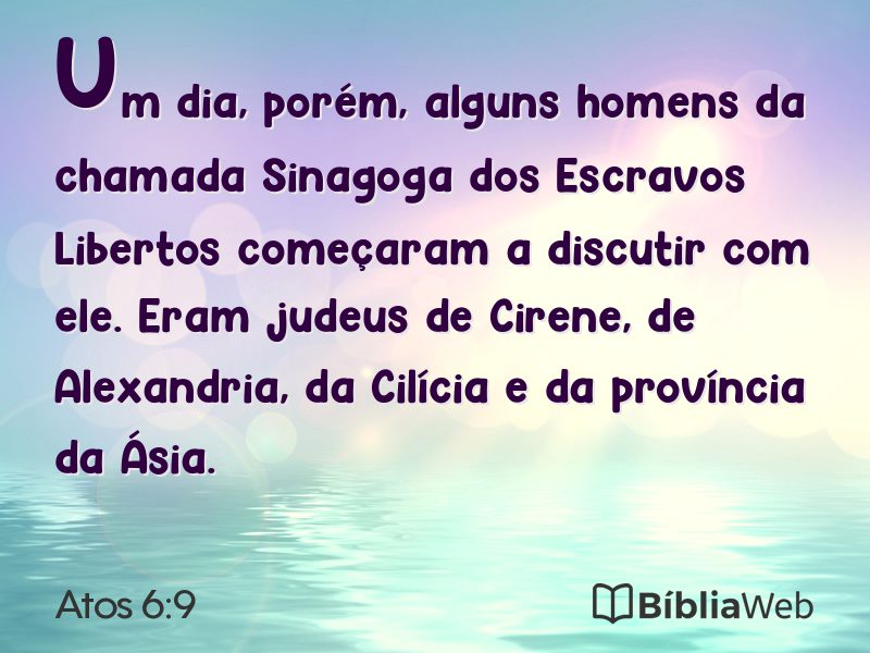 Atos 6:9 em imagem para compartilhar