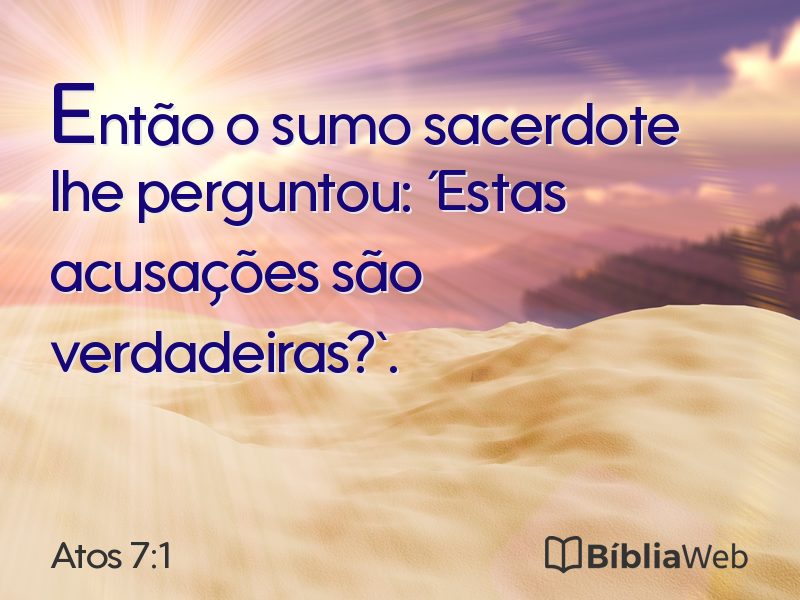 Atos 7:1 em imagem para compartilhar