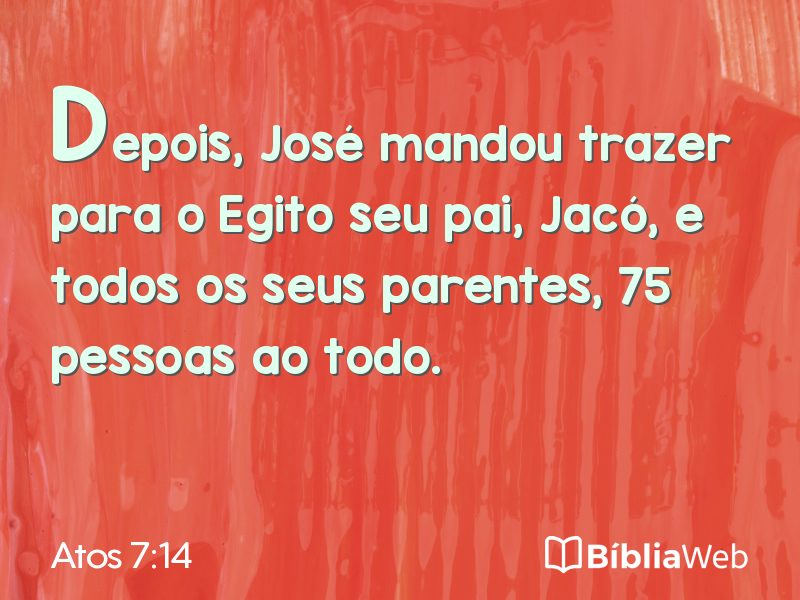Atos 7:14 em imagem para compartilhar
