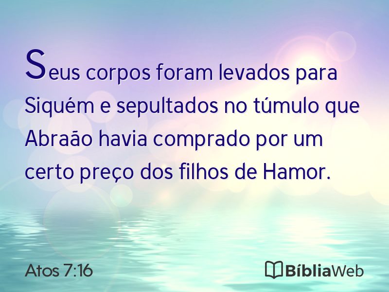 Atos 7:16 em imagem para compartilhar
