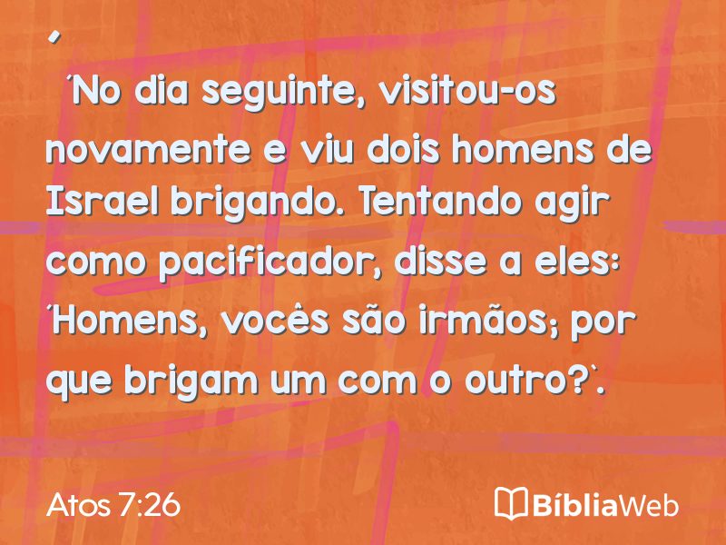 Atos 7:26 em imagem para compartilhar