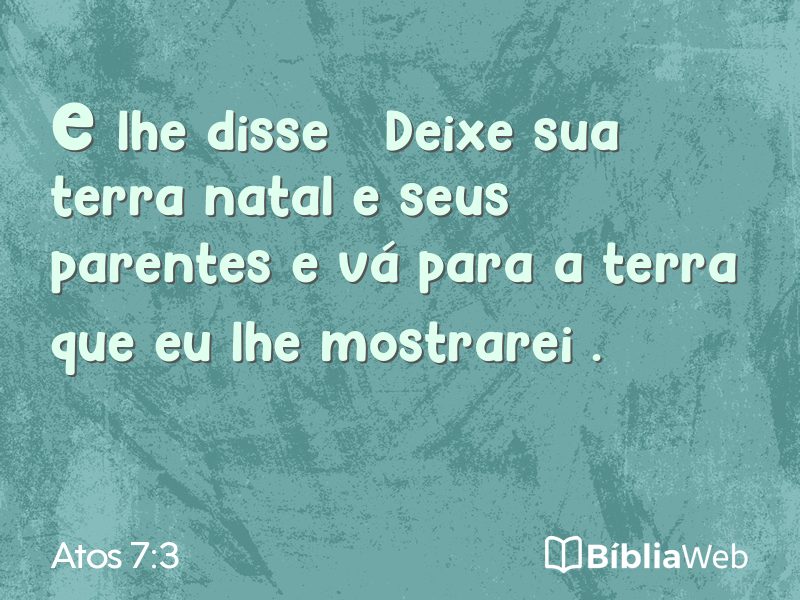 Atos 7:3 em imagem para compartilhar