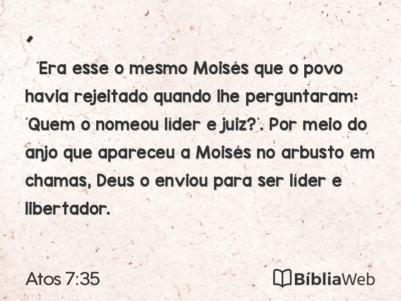 Atos 7:35 em imagem para compartilhar