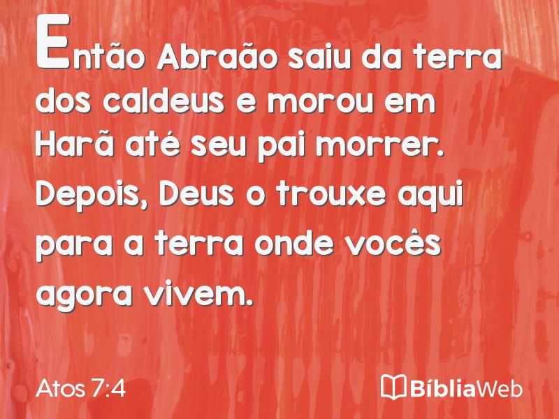 Atos 7:4 em imagem para compartilhar