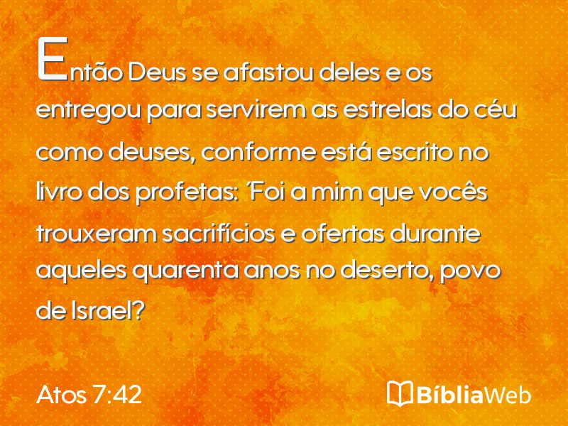 Atos 7:42 em imagem para compartilhar