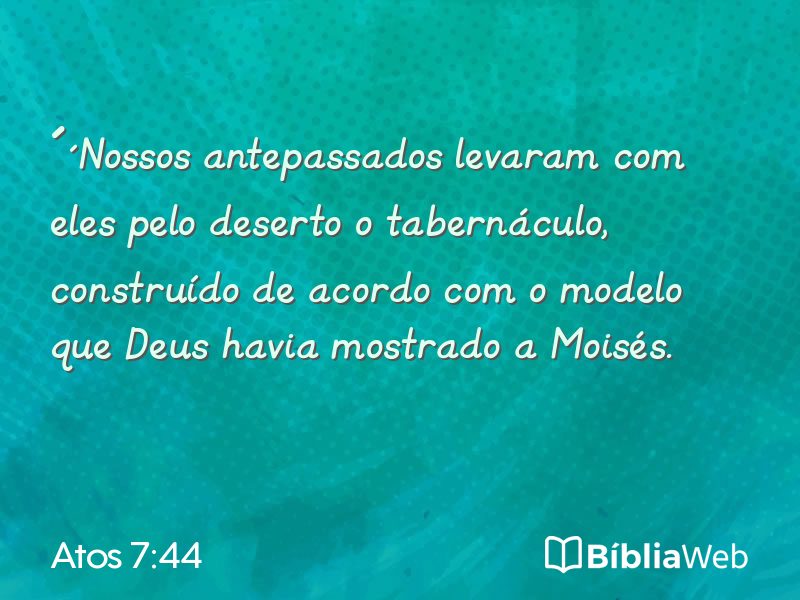 Atos 7:44 em imagem para compartilhar