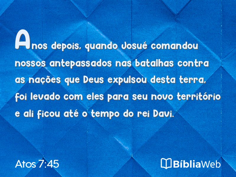 Atos 7:45 em imagem para compartilhar
