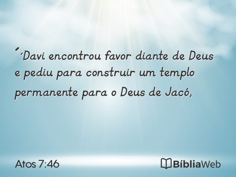 Atos 7:46 em imagem para compartilhar