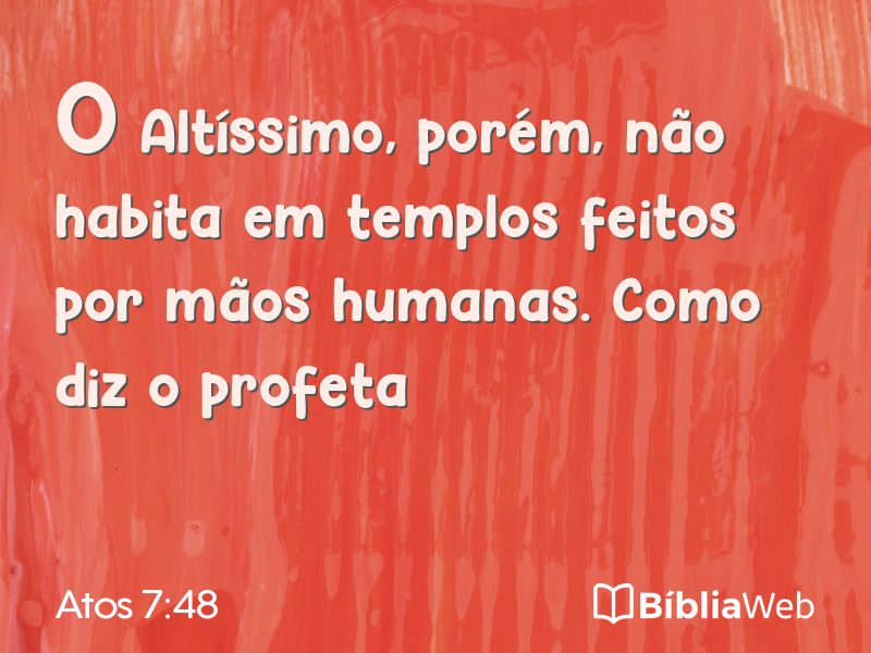 Atos 7:48 em imagem para compartilhar