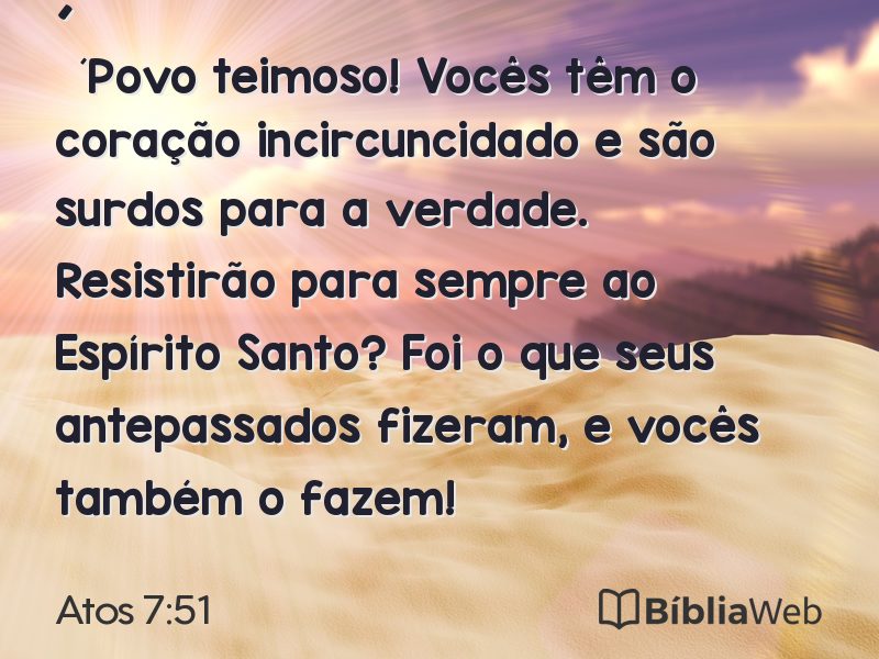 Atos 7:51 em imagem para compartilhar