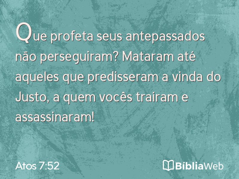 Atos 7:52 em imagem para compartilhar