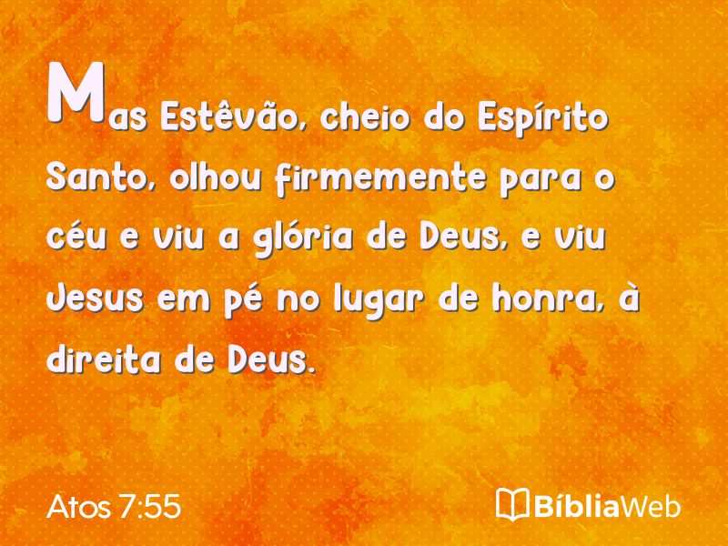 Atos 7:55 em imagem para compartilhar