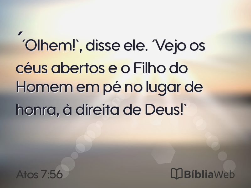 Atos 7:56 em imagem para compartilhar