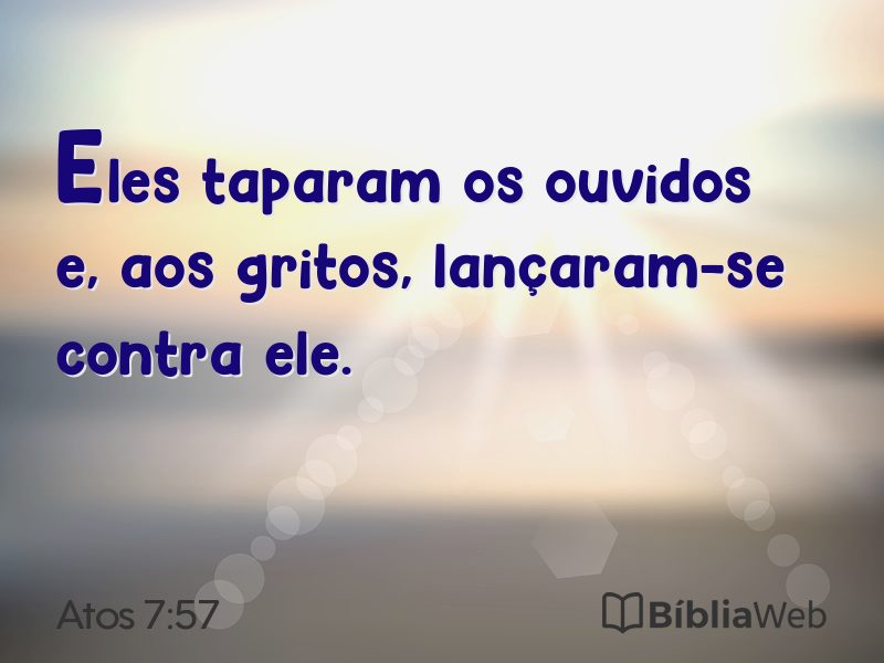 Atos 7:57 em imagem para compartilhar