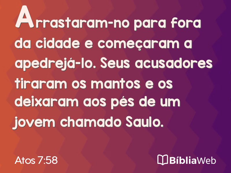 Atos 7:58 em imagem para compartilhar