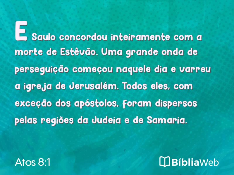 Atos 8:1 em imagem para compartilhar